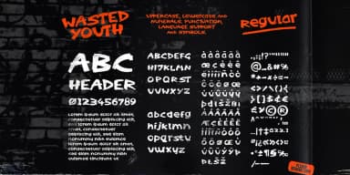 Wasted Youth by Wingsart Studio — Display Font — thumbnail 3