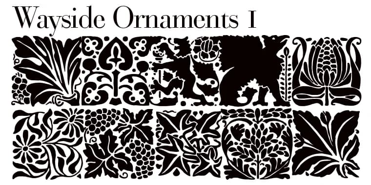 Wayside Ornaments by Wiescher-Design — Dingbats Font