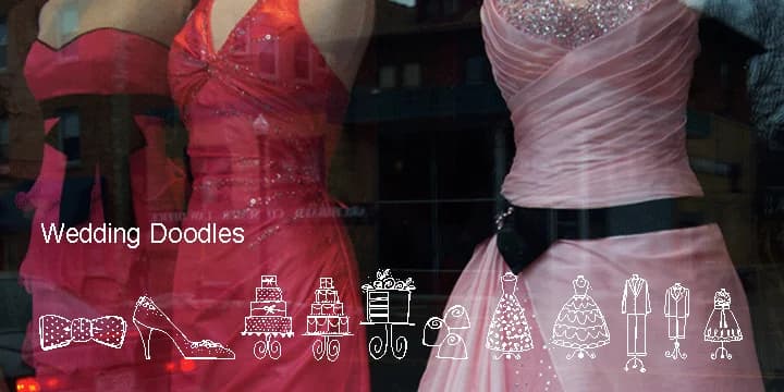 Wedding Doodles by Outside the Line — Dingbats Font