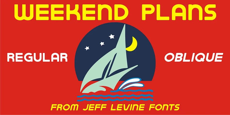 WEEKEND PLANS JNL by Jeff Levine Fonts — Decorative Font