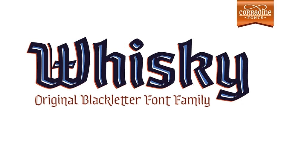 Whisky by Corradine Fonts — Blackletter Font — preview 1
