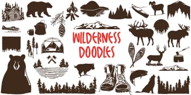 Wilderness Doodles by Outside the Line — Dingbats Font — thumbnail 1
