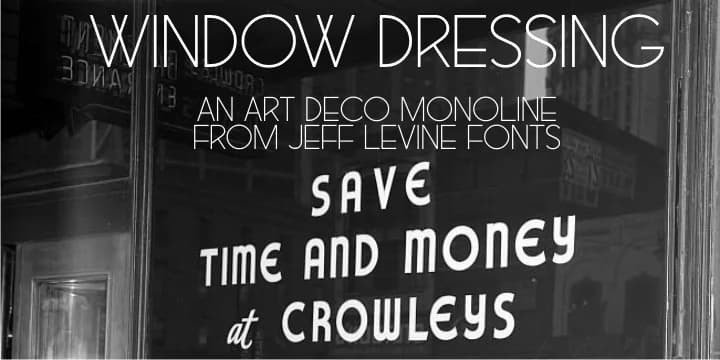 WINDOW DRESSING JNL by Jeff Levine Fonts — Decorative Font
