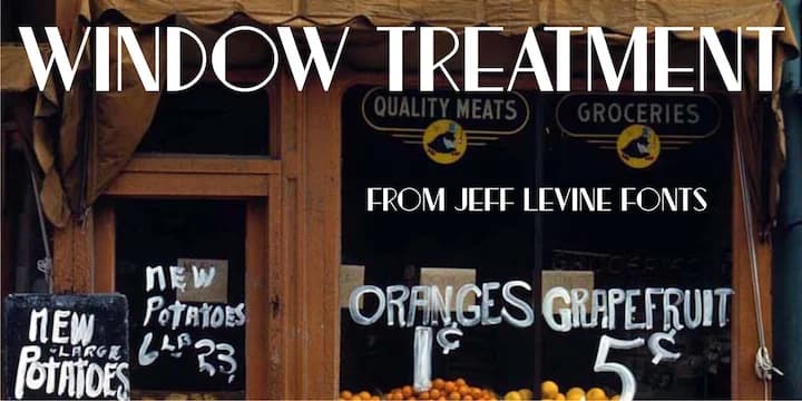 WINDOW TREATMENT JNL by Jeff Levine Fonts — Decorative Font
