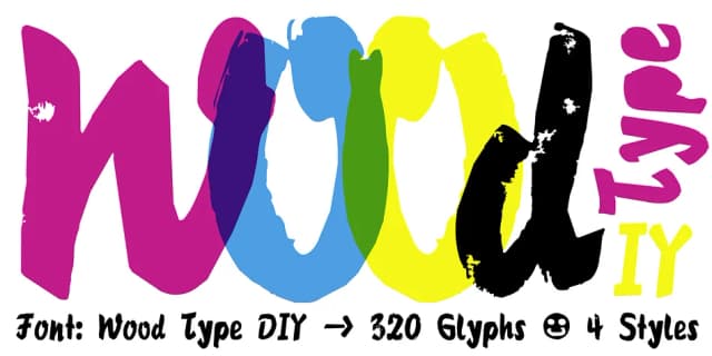 Wood Type DIY by Typo Graphic Design — Display Font