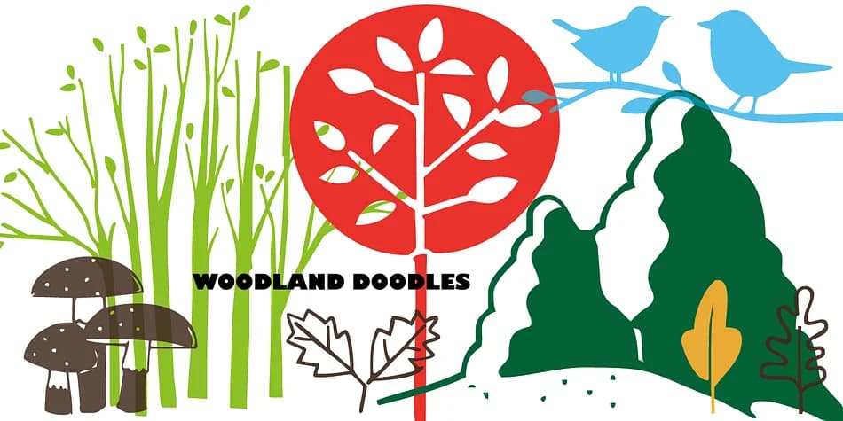 Woodland Doodles by Outside the Line — Dingbats Font