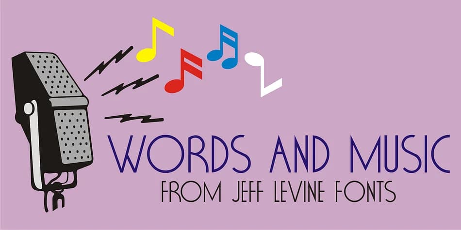 WORDS AND MUSIC JNL by Jeff Levine Fonts — Decorative Font