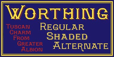 Worthing by Greater Albion Typefounders — Decorative Font — thumbnail 1