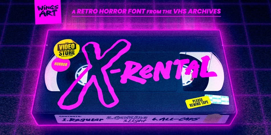 X-Rental by Wingsart Studio — Display Font