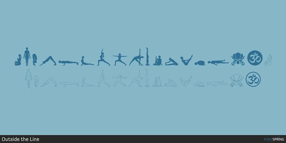 Yoga Studio by Outside the Line — Dingbats Font