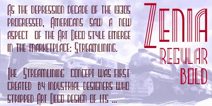 Zenia by Greater Albion Typefounders — Decorative Font