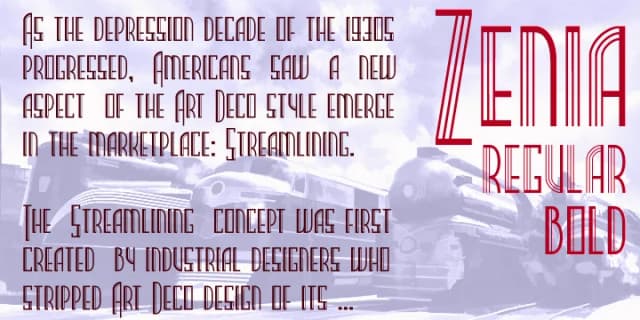 Zenia by Greater Albion Typefounders — Decorative Font