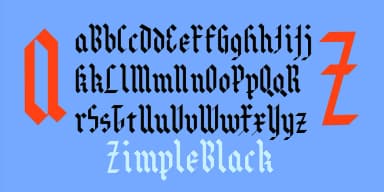 Zimple by Ingrimayne Type — Blackletter Font — thumbnail 1