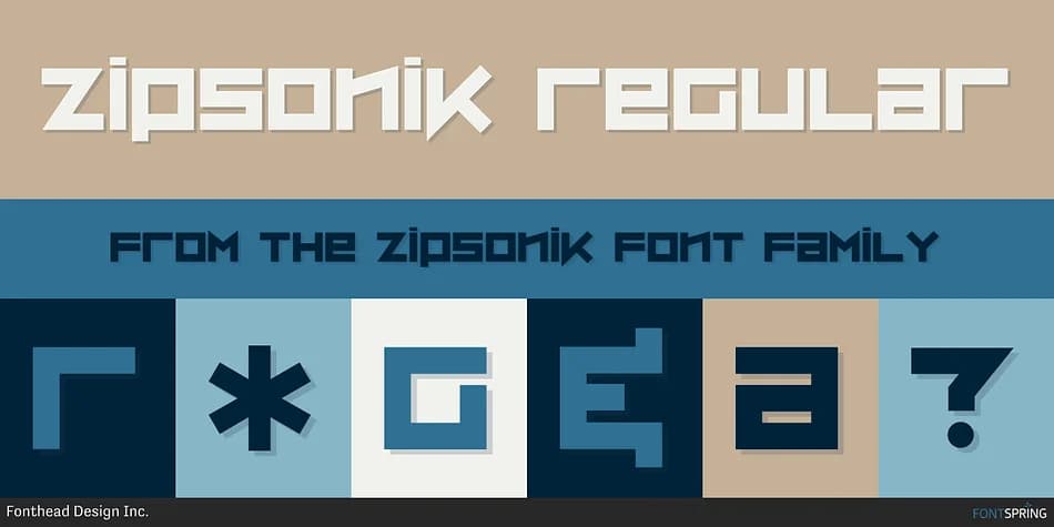 ZIPSONIK by Fonthead Design — Display Font