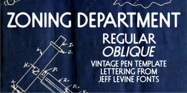Zoning Department JNL by Jeff Levine Fonts — Decorative Font — thumbnail 1