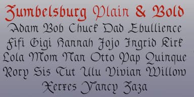 Zumbelsburg by Ingrimayne Type — Blackletter Font — thumbnail 2