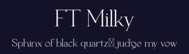 FT Milky by FactoryType — Serif Font — thumbnail 2