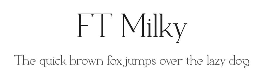 FT Milky by FactoryType — Serif Font
