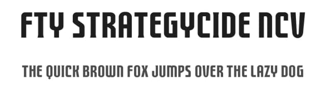 FTY Strategycide NCV by Fontry — Sans Serif Font