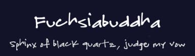 Fuchsiabuddha by traceybee — Script Handwritten Font — thumbnail 2