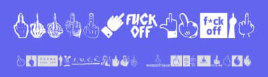 Fuck Off by Woodcutter — Dingbats Font — thumbnail 3