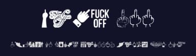 Fuck Off by Woodcutter — Dingbats Font — thumbnail 2
