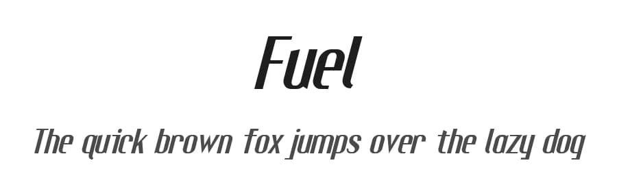 Fuel by Sacred Nipple — Sans Serif Font