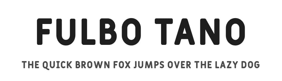 Fulbo Tano by Alejo Bergmann — Sans Serif Font