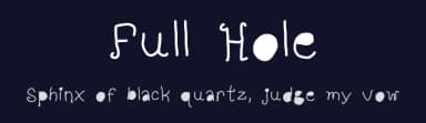 Full Hole by kizzles the cat — Script Handwritten Font — thumbnail 2