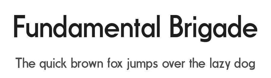 Fundamental Brigade by Peter Wiegel — Sans Serif Font