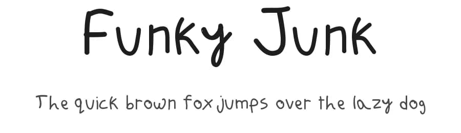Funky Junk by Sarai Lewis — Script Handwritten Font