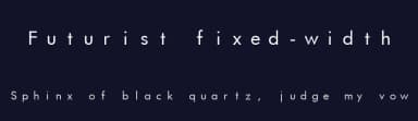 Futurist fixed-width by WSI — Sans Serif Font — thumbnail 2