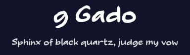 g Gado by wepfont.com — Script Handwritten Font — thumbnail 2