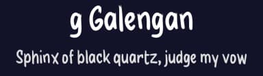 g Galengan by wepfont.com — Script Handwritten Font — thumbnail 2