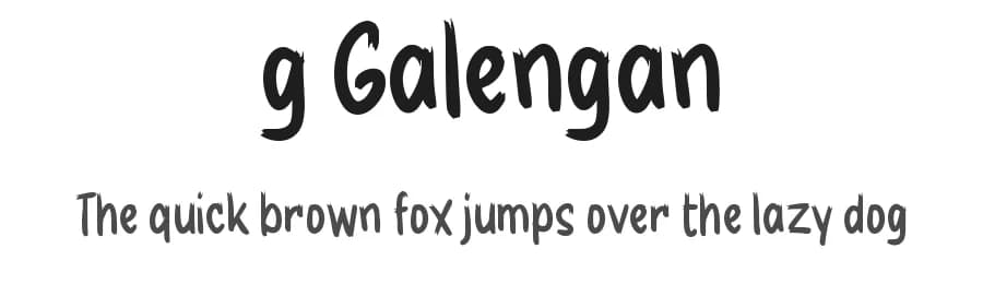 g Galengan by wepfont.com — Script Handwritten Font