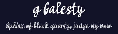 g Galesty by wepfont.com — Script Handwritten Font — thumbnail 2