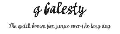 g Galesty by wepfont.com — Script Handwritten Font — thumbnail 1