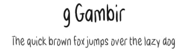 g Gambir by wepfont.com — Script Handwritten Font — thumbnail 1