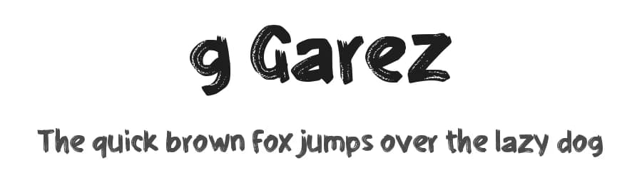 g Garez by wepfont.com — Script Handwritten Font