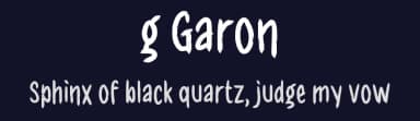 g Garon by wepfont.com — Script Handwritten Font — thumbnail 2