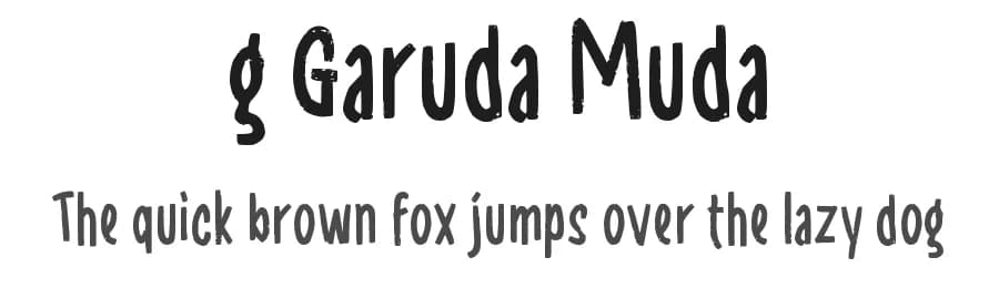 g Garuda Muda by wepfont.com — Script Handwritten Font