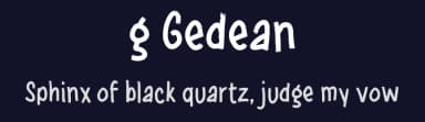 g Gedean by wepfont.com — Script Handwritten Font — thumbnail 2