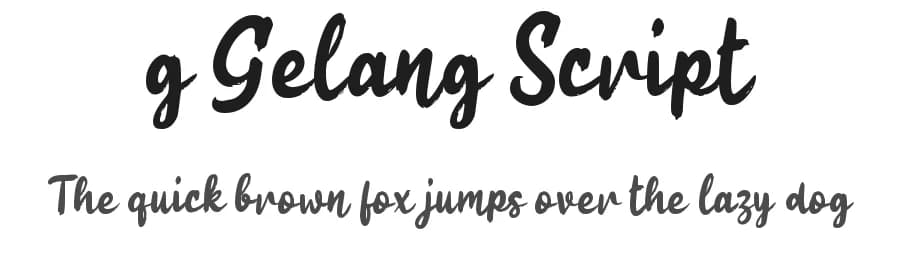 g Gelang Script by wepfont.com — Script Handwritten Font