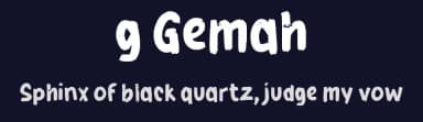g Gemah by wepfont.com — Script Handwritten Font — thumbnail 2
