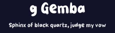 g Gemba by wepfont.com — Script Handwritten Font — thumbnail 2