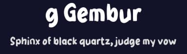 g Gembur by wepfont.com — Script Handwritten Font — thumbnail 2