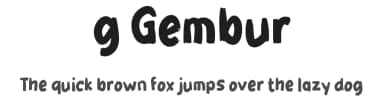 g Gembur by wepfont.com — Script Handwritten Font — thumbnail 1