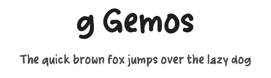 g Gemos by wepfont.com — Script Handwritten Font