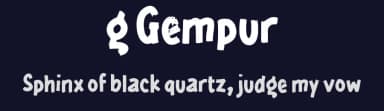 g Gempur by wepfont.com — Script Handwritten Font — thumbnail 2