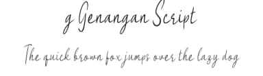 g Genangan Script by wepfont.com — Script Handwritten Font — thumbnail 1